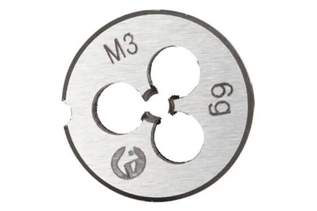 Плашка ручная круглая метрическая Intertool M3 х 0.5 - фото 2