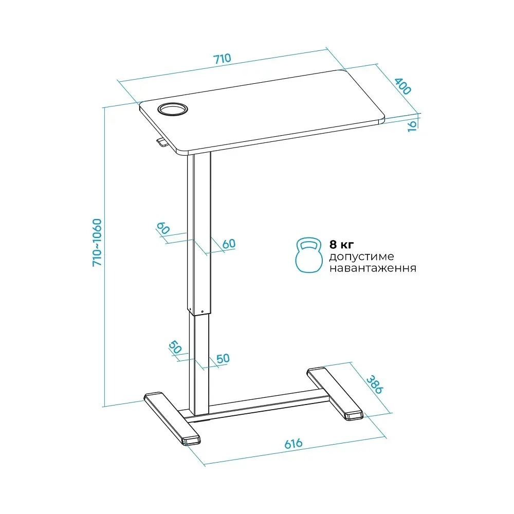 Компютерний стіл OfficePro ODM270B - фото 2