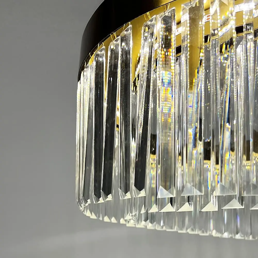 Люстра в латунном кольцевом корпусе с хрусталем Ø 60 см | Line F | Ст. MJ310-600 AB - фото 4