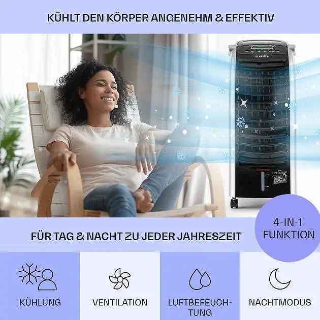 Мобильный кондиционер вентилятор Klarstein Maxfresh 4-в-1 (10029394) - фото 6