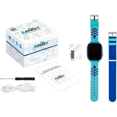 Смарт-годинник Amigo GO005 4G WIFI Kids waterproof Thermometer Blue (747017) - фото 8