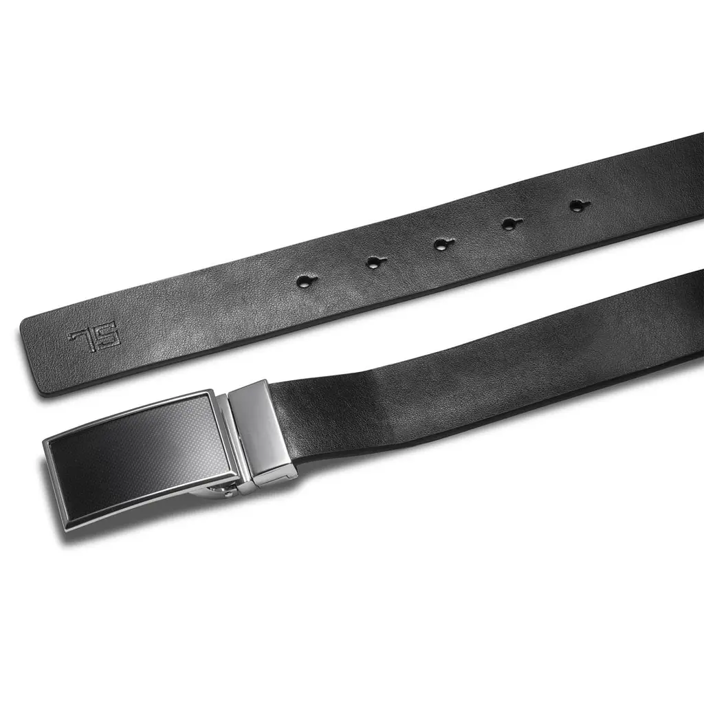 Ремінь чоловічий шкіряний Semi Line Black/Blue (P8234-0 XL) 120 см - фото 3