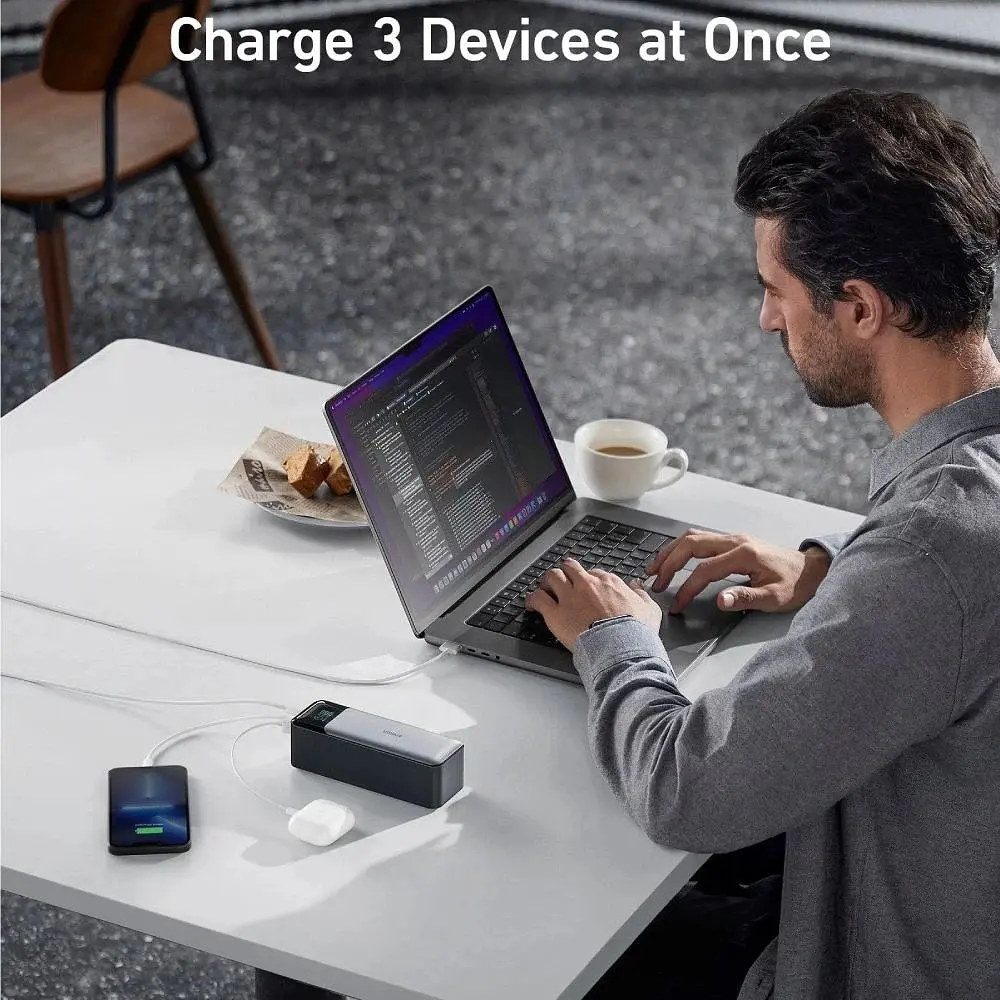 Універсальна мобільна батарея Anker PowerCore 737 GaNPrime 24000 mAh 140W Black (A1289011) - фото 8
