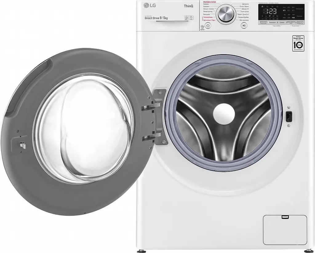 Прально-сушильна машина LG F4V9VG9W, 9кг (5кг), 1400, A, Пар, глибина 56см, Дисплей, Інвертор, Білий (F4V9VG9W) - фото 3