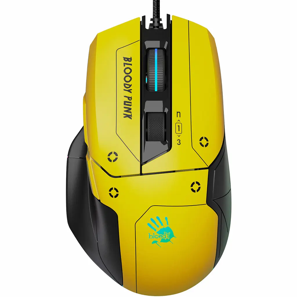 Мишка A4Tech Bloody W70 Max Punk Yellow - фото 2