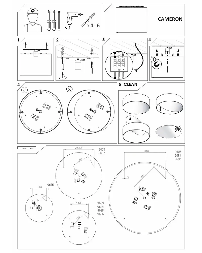Люстра припотолочная Nowodvorski 9687 CAMERON - фото 7