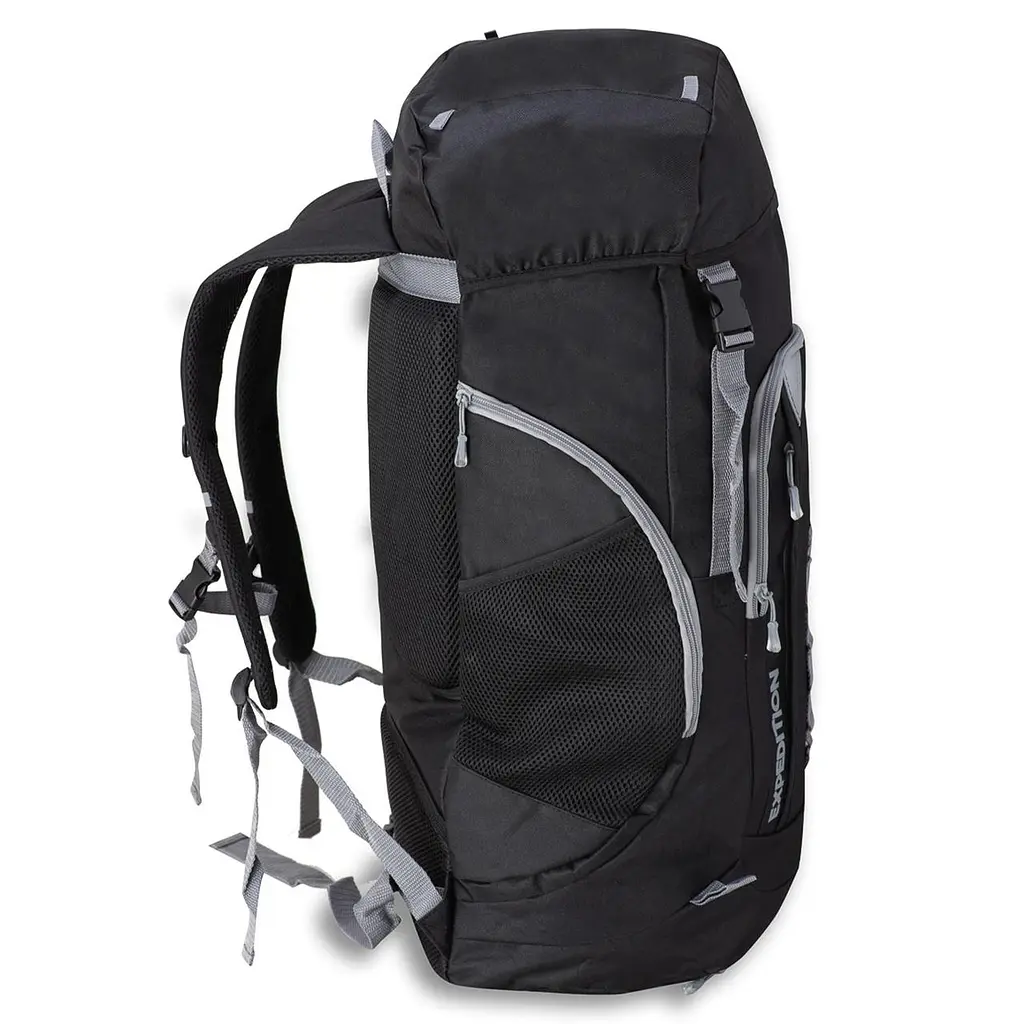 Туристичний рюкзак Semi Line 45 Black 45 л, з чохлом від дощу, анатомічна спинка, кріплення для трекінгових палиць - фото 3