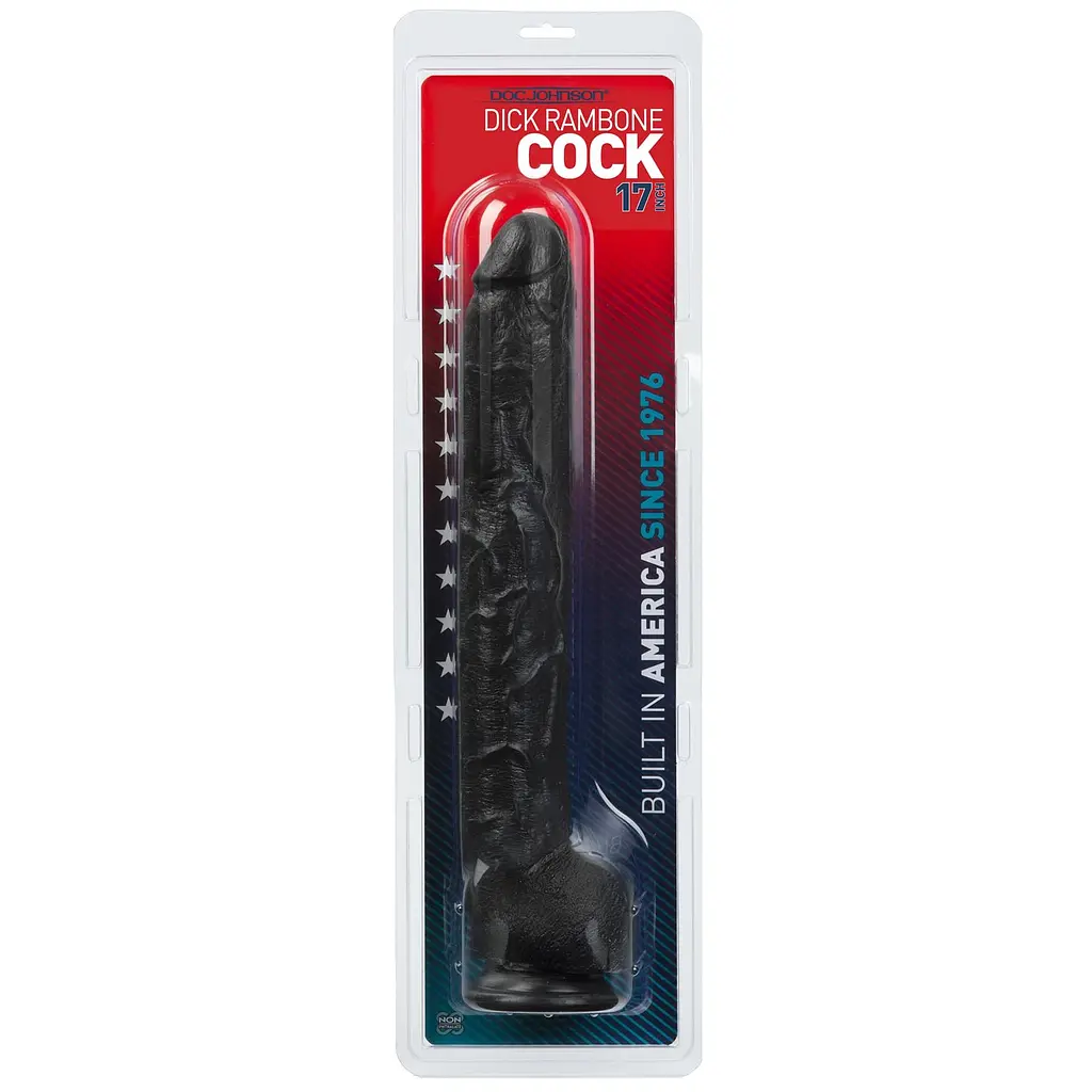 Фалоімітатор Doc Johnson Dick Rambone, 34х6.5 см (чорний) - фото 6