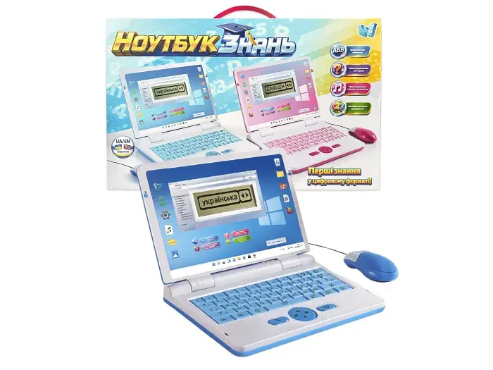 Ноутбук знань, WToys (укр., англ.), (блакитний)