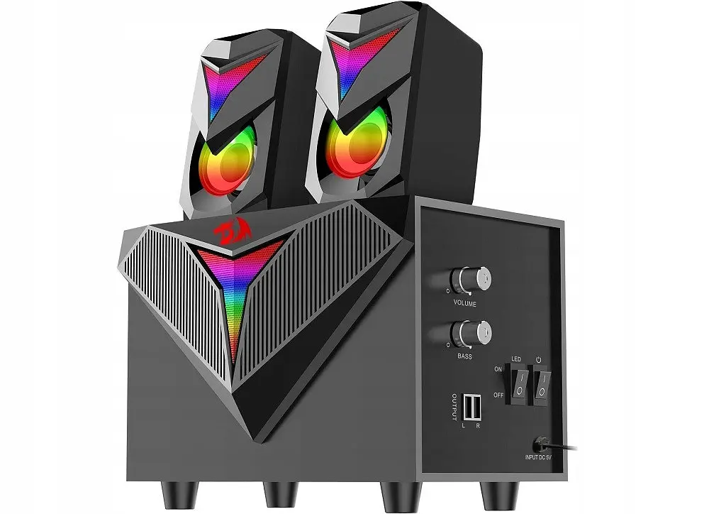 Акустическая система Redragon Toccata GS700 11W (2.1) RGB USB (Черный) - фото 6