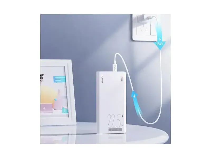 Зовнішній акумулятор (Power Bank) Romoss 30000mAh PHP30 22.5W (PHP30-711-1111H) білий - фото 6
