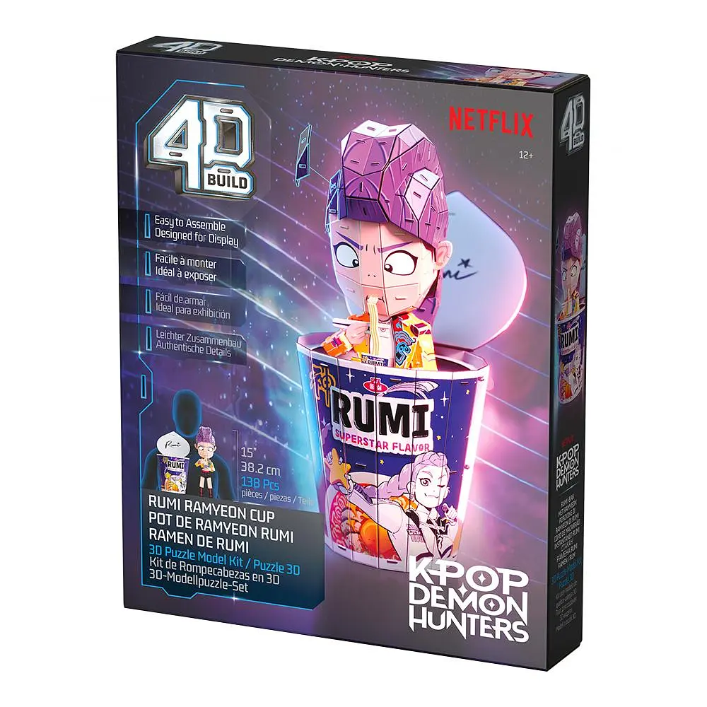 4D Build: Пазл для створення 3D-моделі «Кейпоп-мисливиці на демонів: стакан рамену Румі» (138 деталей) 4D Build SM47184/6077588 - фото 7