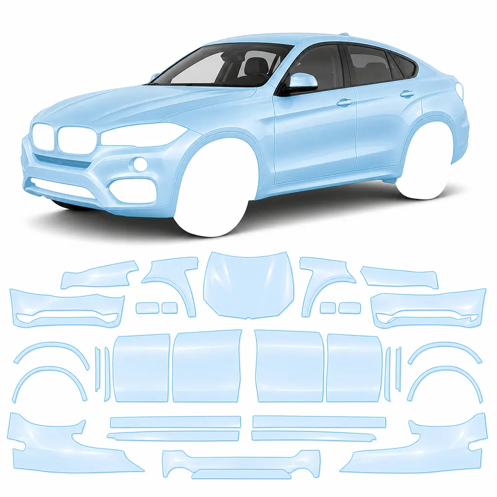 Антигравійна захисна бронеплівка за лекалами для BMW X6 E71 2008-2014 - повний кузов