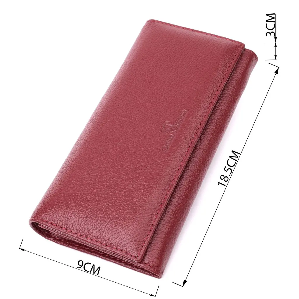 Оригінальний жіночий гаманець з натуральної шкіри ST Leather 22522 бордовий - фото 7