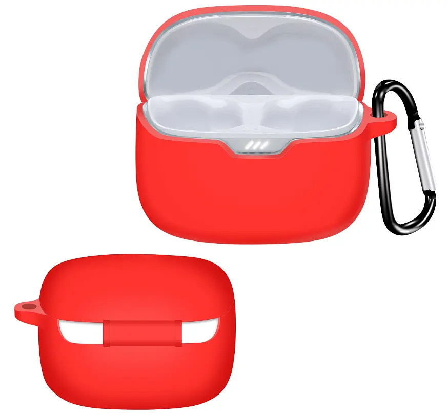 Чехол-накладка DK Silicone Candy Friendly с карабином для JBL Tune Buds (red) - фото 2