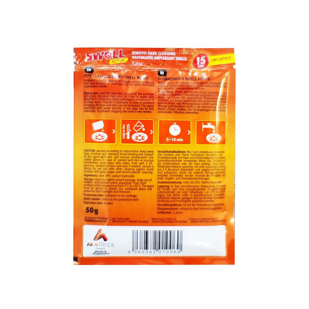 Средство для прочистки труб Swell, в гранулах, 50 г - фото 2