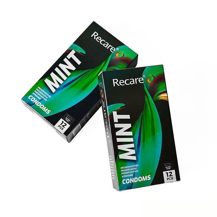 Презервативи Holographic Recare Ultra Thin Mint Condoms 12шт, ультратонкі, аромат: м'ята - фото 3