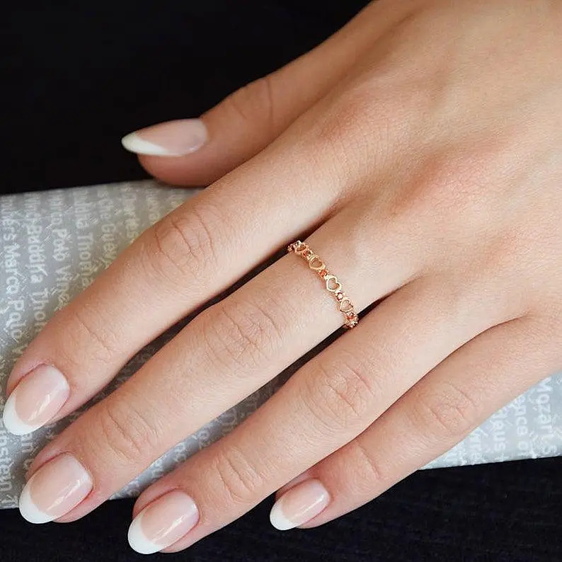 Каблучка з червоного золота з гранатами 15 K-0225 - фото 3