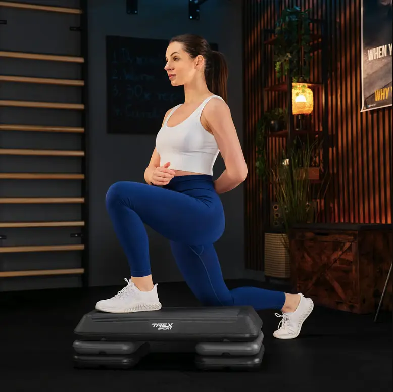 Степ платформа Trex Sport TX-038PAS до аеробіки 3-рівнева чорна - фото 3