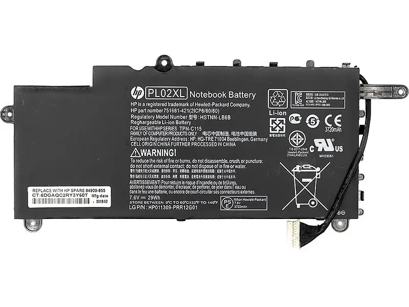 Акумулятор для ноутбуків HP Pavilion 11-N X360 (HSTNN-LB6B) 7.6V 29Wh (original) (NB460816) - фото 2