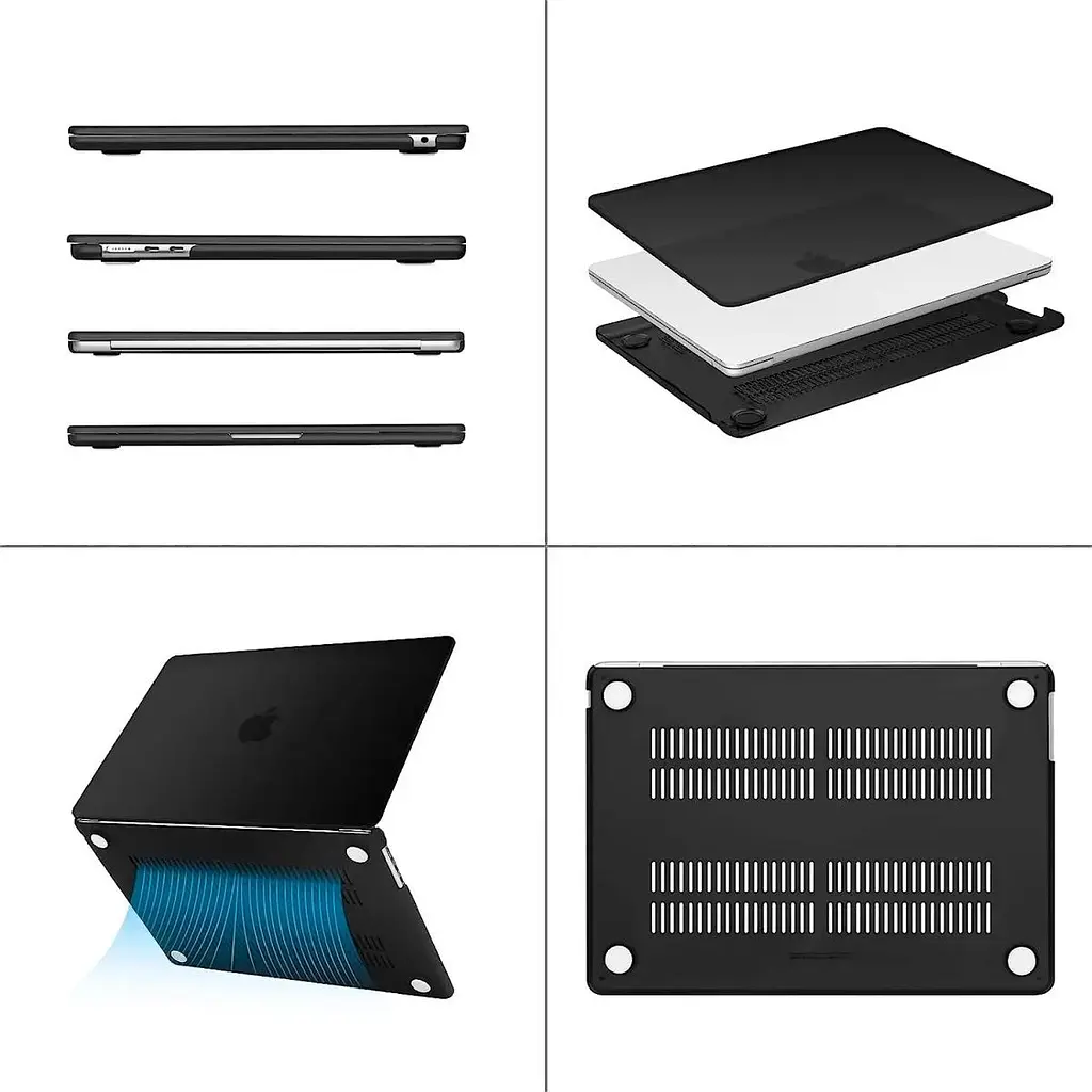 Пластиковая накладка (верх и низ) HardShell Case для Apple MacBook Air 15.3` M2 A2941 2023 Matte Black [98200] - фото 2