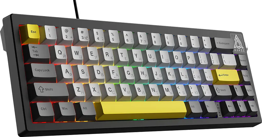 Механическая клавиатура Ajazz AK650 Moon Yellow Switch Black USB-C (AK650-MY-GWY) - фото 4