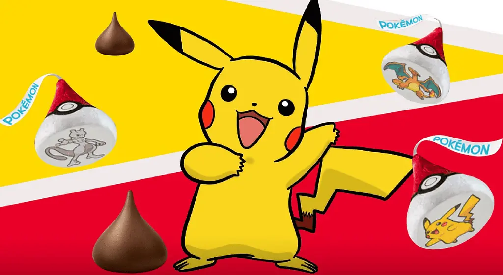 Шоколадні цукерки Hershey's Kisses Milk Chocolate Pokemon 151 Candy 286г - фото 6