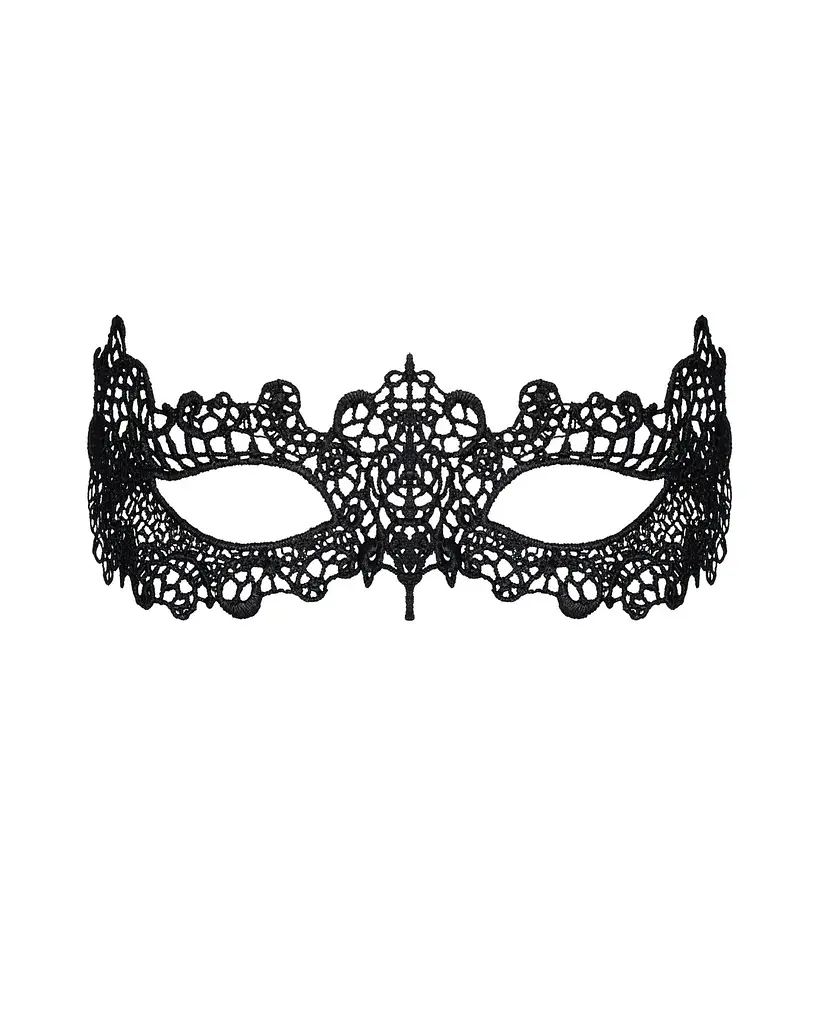 Мереживна маска Obsessive A701 mask, єдиний розмір, чорна - фото 2