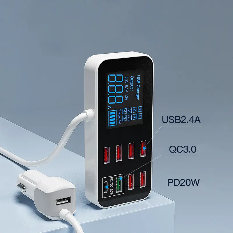 Автомобільний зарядний пристрій Addap 12-24V 40W LED QC3.0 PD3.0 (WLX-A9S+) - фото 3