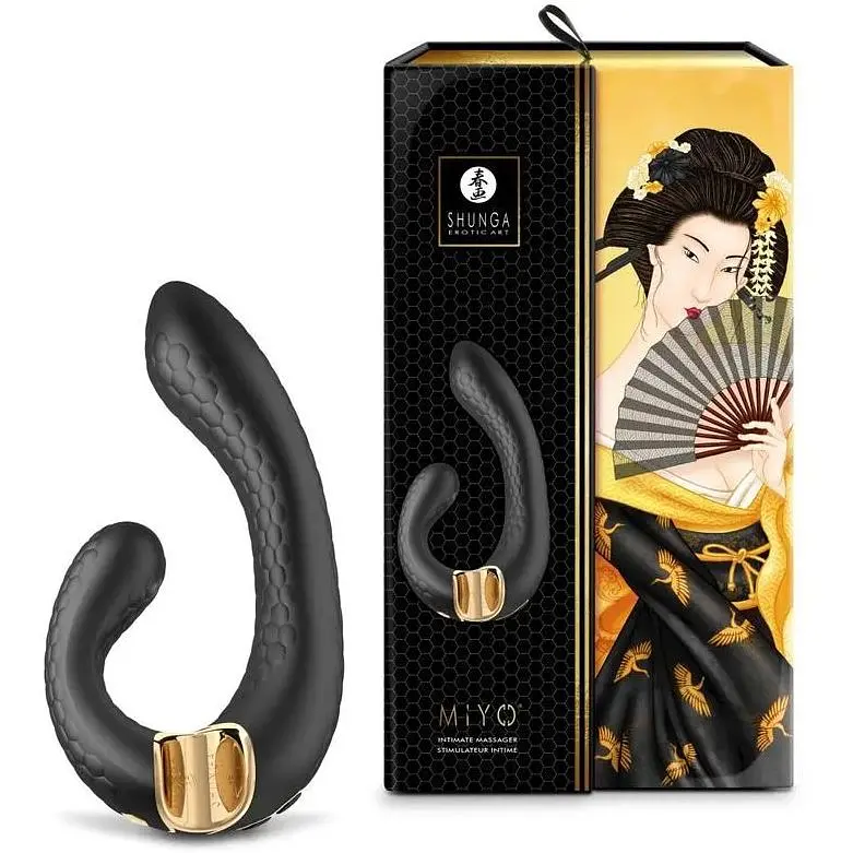 Вібратор-кролик Shunga Miyo Black - фото 6