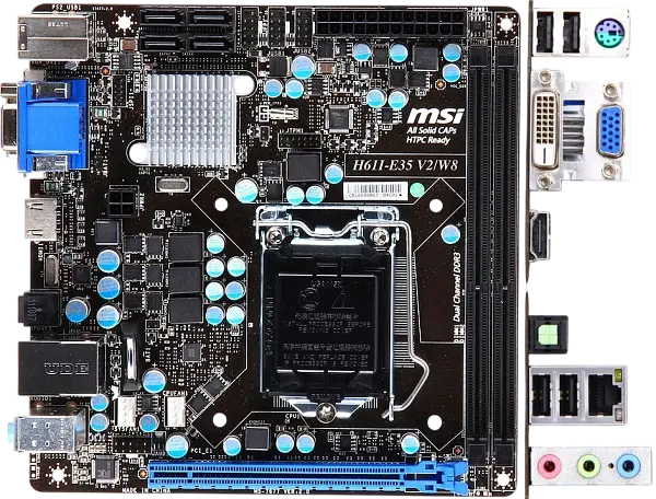 Материнська плата MSI H61I-E35 V2/W8 LGA 1155 (H61I-E35 V2/W8) Б/В - фото 2