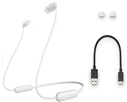 Навушники Sony WI-C200 In-ear Wireless Mic White (WIC200W.CE7) - фото 3
