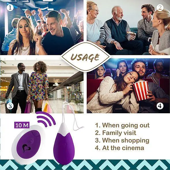 Віброяйце FeelzToys Anna 6,3 см (фіолетовий) - фото 11