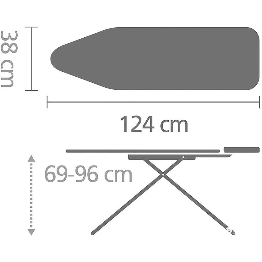 Прасувальна дошка Brabantia Ironing Tables 124x38 см чорна (101083) - фото 5