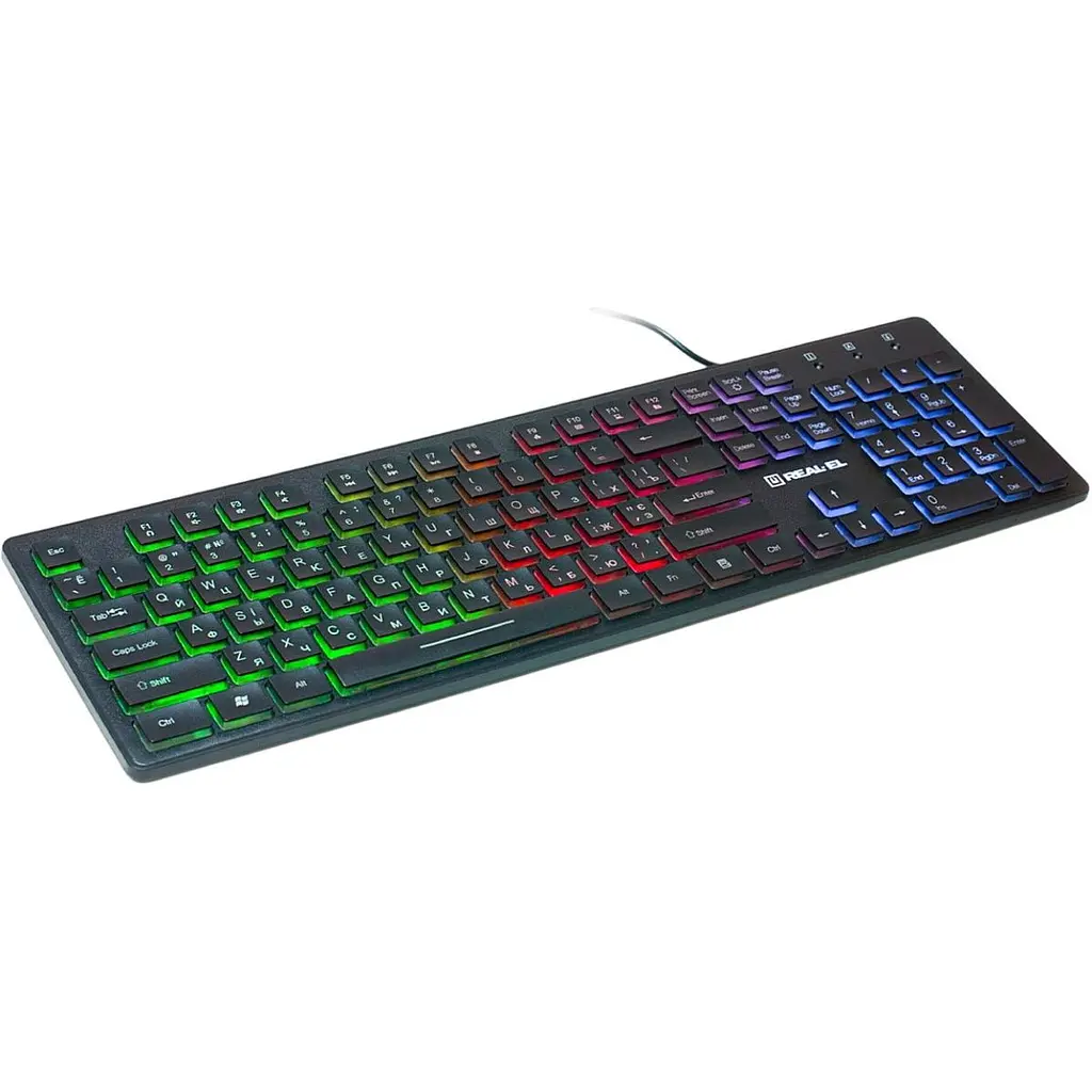 Клавиатура Real-El Comfort 7070 Backlit Black EL123100018 [128764] - фото 3