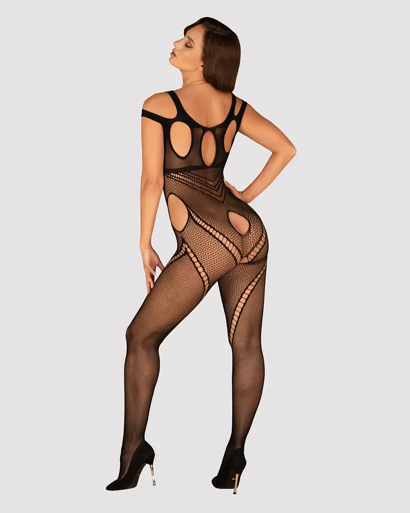 Бодістокінг Obsessive Bodystocking G322 S/M/L, фантасмагорично-силуетний крій - фото 4