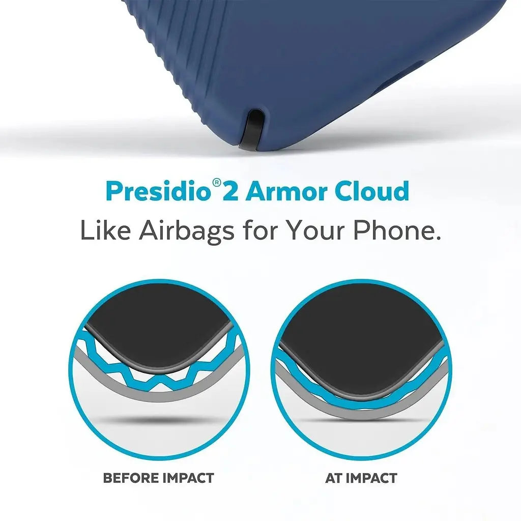 Оригинальний противоударный чехол Speck Presidio2 Grip MagSafe для Iphone 15 Pro (6.1") Coastal Blue 150563-3206 - фото 10