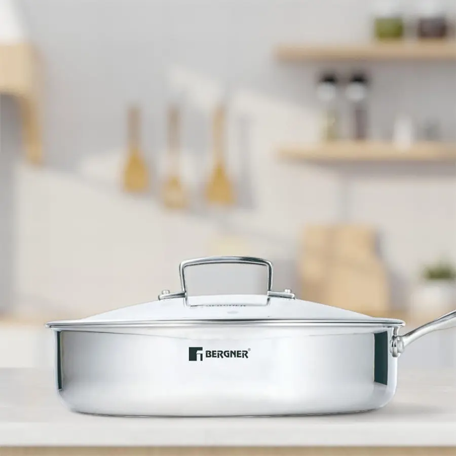 Сотейник Bergner Steelblue з кришкою 28 см (BG-33224-BL) - фото 3