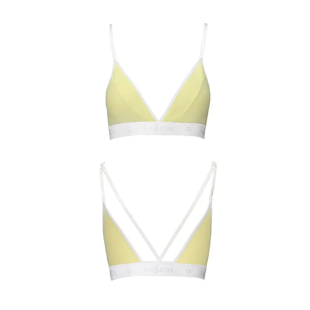 Спортивний топ з подвійними бретелями Passion PS007 TOP XL, yellow - фото 4