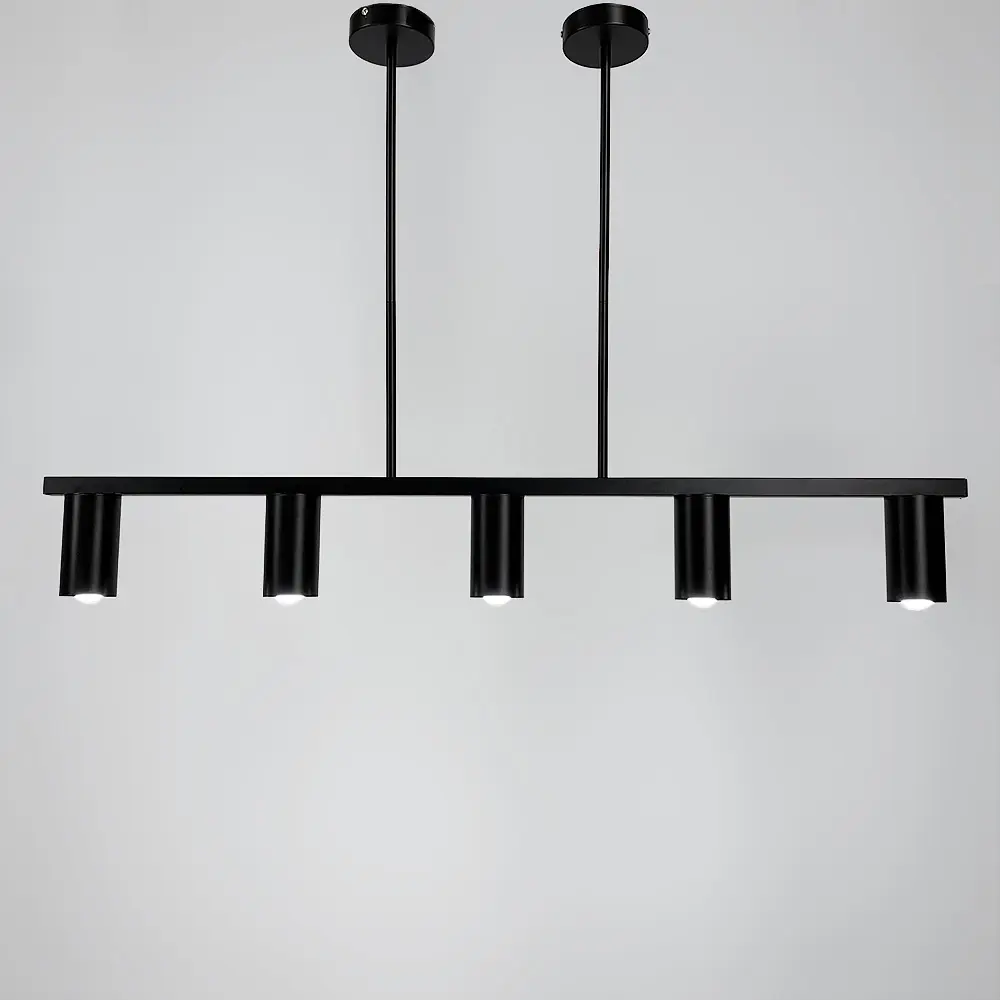 Удлиненная черная люстра Baliko с 5-ю спотами Line.F MJ 119/5 BK - фото 2
