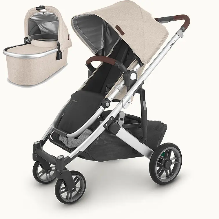 Універсальна коляска 2 в 1 UPPAbaby CRUZ 2, DECLAN (бежевий шафран/срібляста рама/коричнева шкіра) - фото 2