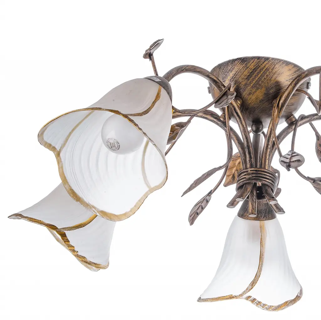 Люстра потолочная Brille флористика E14 60W BR (LK-204S/5) - фото 3