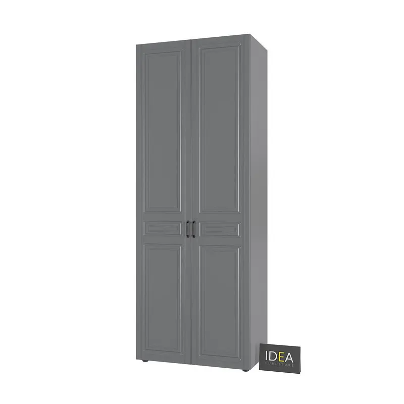 Шафа для одягу з полицями С-9.2 Антрацит/Асфальт Idea - фото 3