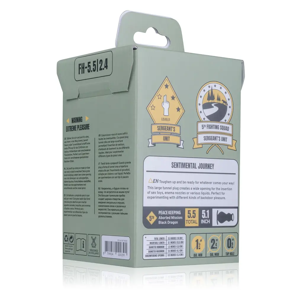 Анальний тоннель Buttr Sergeant's Unit Foxhole 14 см (чорний) - фото 7