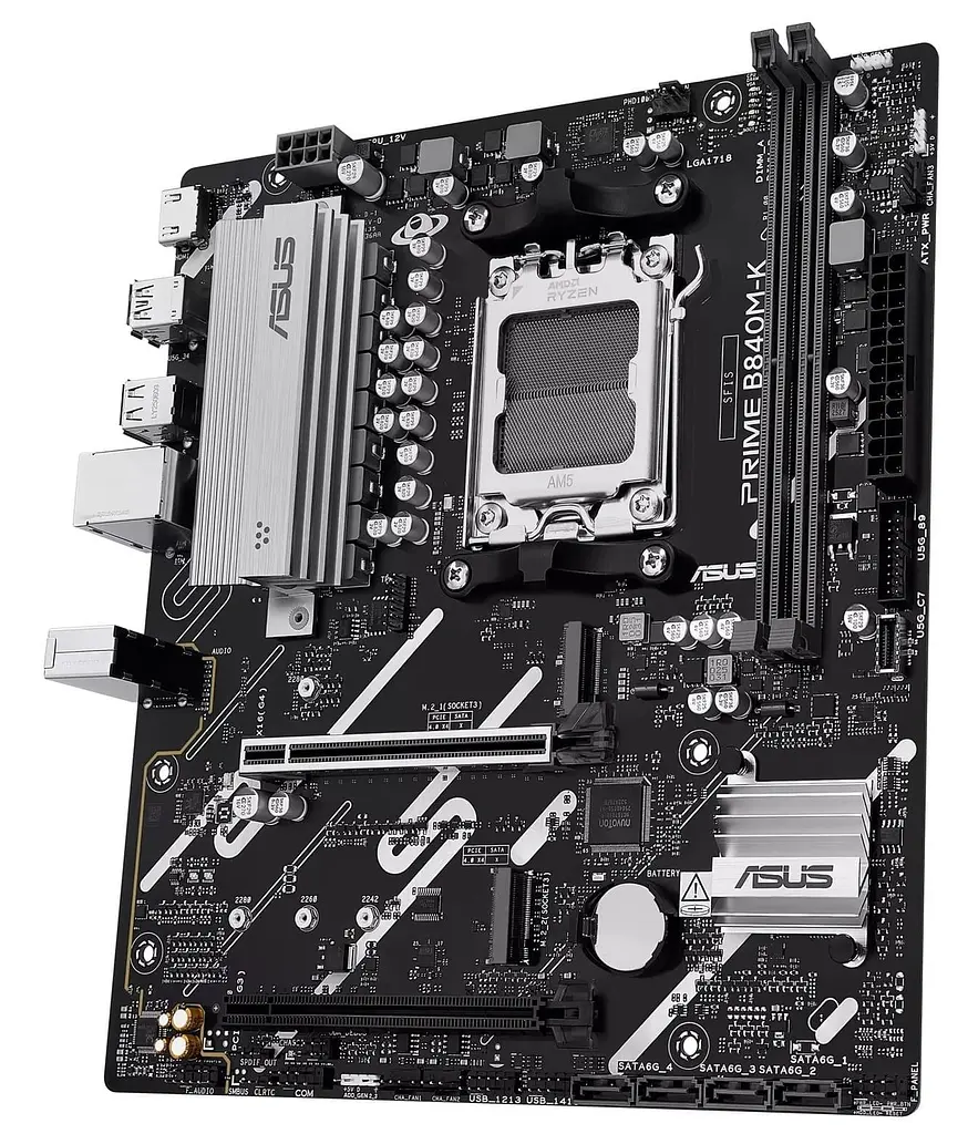 Материнська плата ASUS PRIME B840M-K (PRIME B840M-K) (Socket AM5, AMD B840, Micro-ATX) - фото 3
