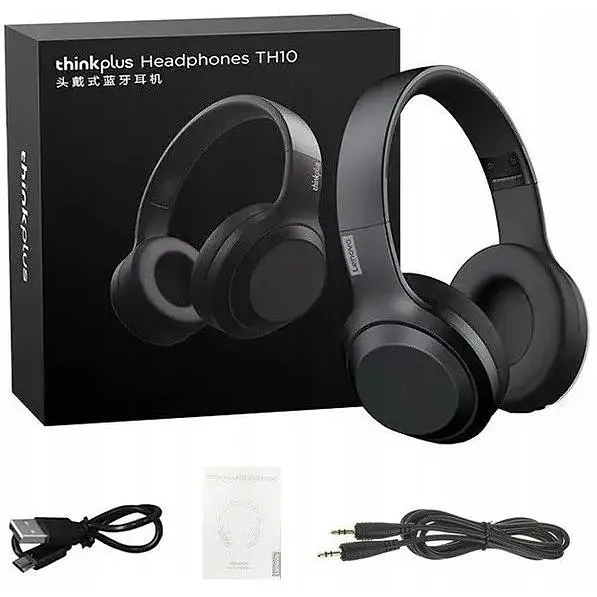 Наушники полноразмерные Lenovo TH10 беспроводные черные - фото 5