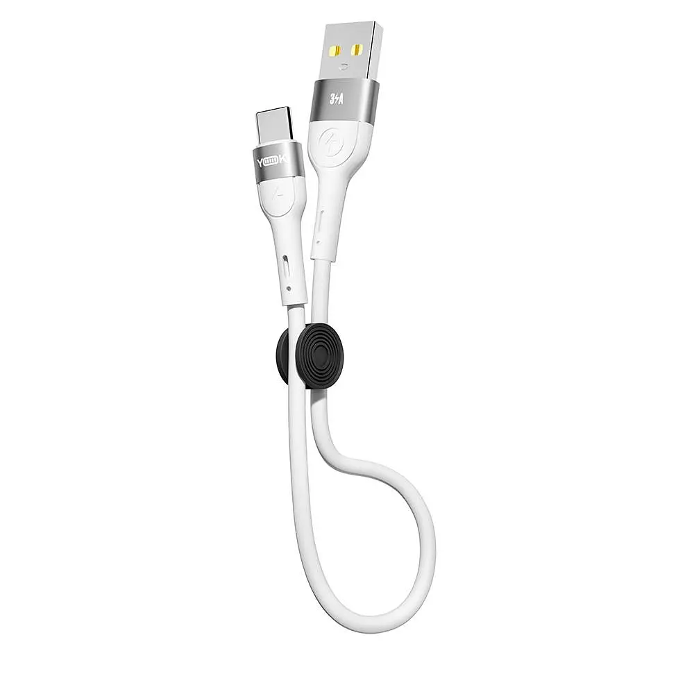 Кабель для заряджання та обміну даними USB Yoki YK-EX11 EXTRA Series USB/Type C 60W 3A/20V 0.25 m White - фото 5