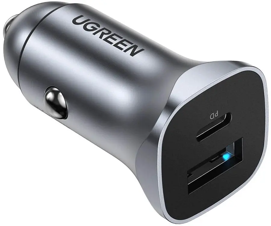 Автозарядка 2xUSB 30W (USB-C + USB-A) CD130 Ugreen (40858) - фото 3