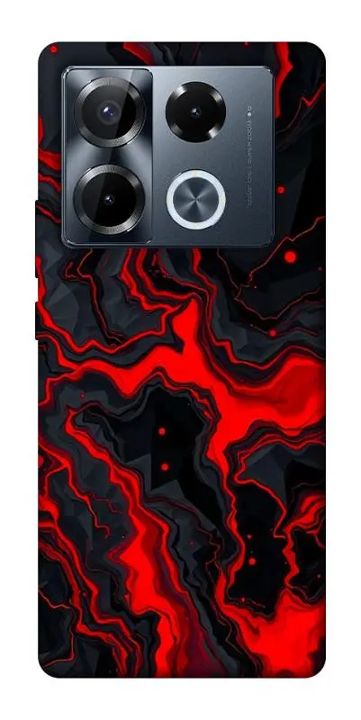 TPU чохол Demsky Black red marble для Infinix Note 40 Pro 4G