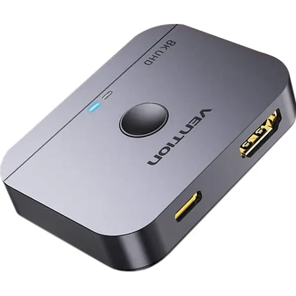 Перемикач двонаправлений Vention Switch HDMI 2.1 8K 60Hz 3D HDCP HDR Dolby 7.1 2 in 1 out - фото 2